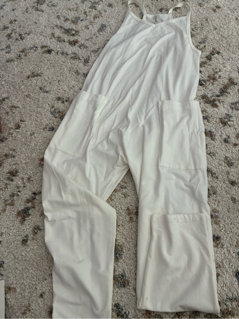 Women’s Cream Utility Pocket Jumpsuit